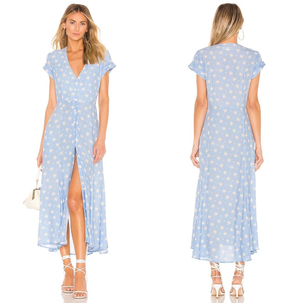 Capulet Elie Dress in Blue Floral Rosebud Print